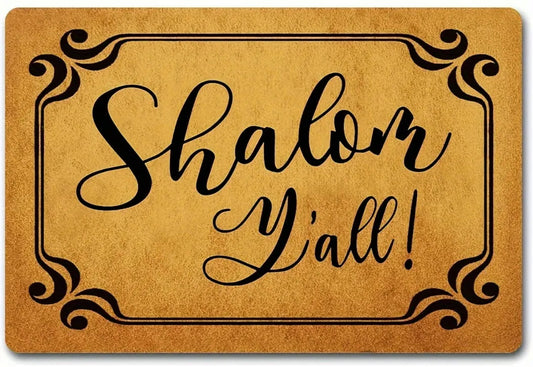 Shalom Y'all Door Mat