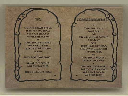 Commandments for Door Post