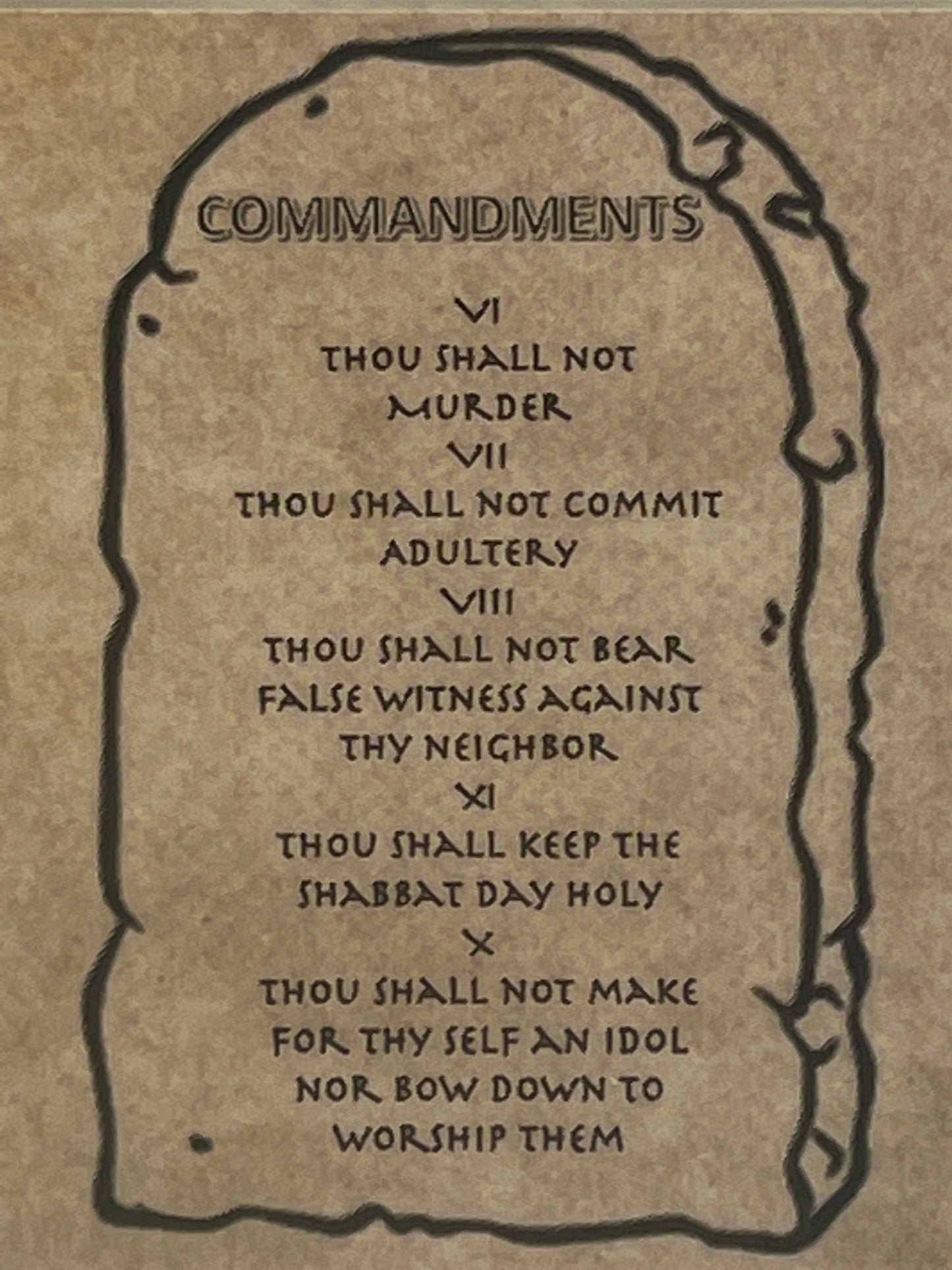 Commandments for Door Post